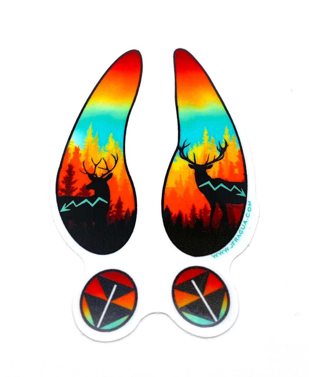 Deer Track Sticker Sunturquoise