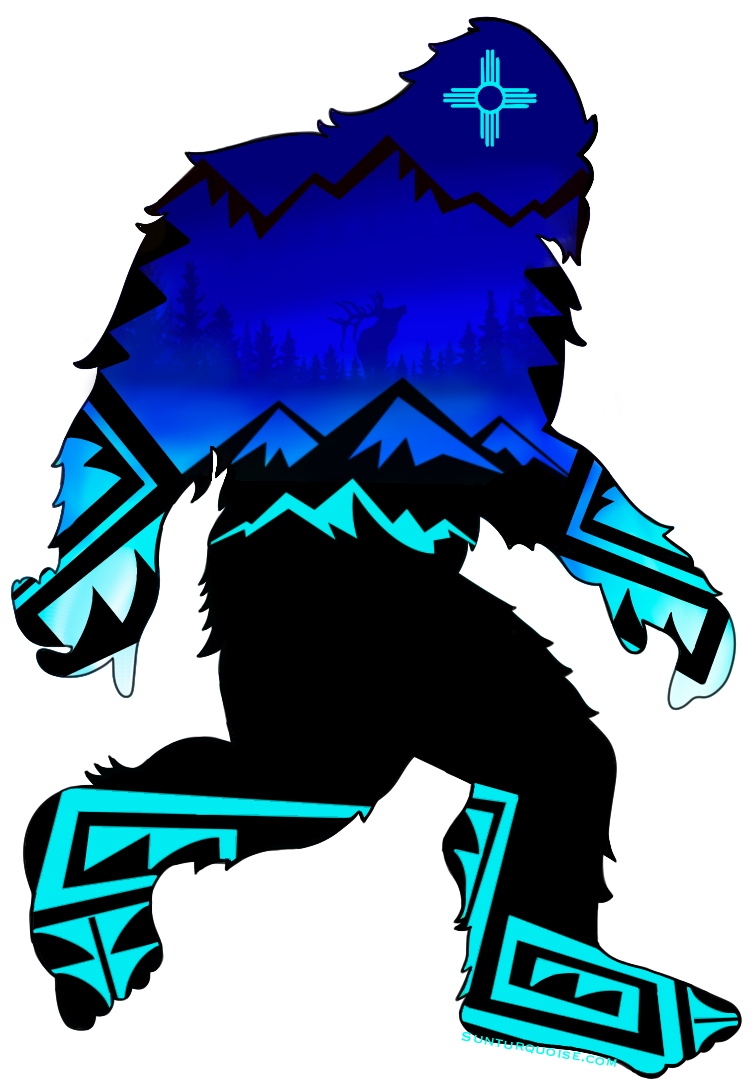 Bigfoot Sticker Sunturquoise